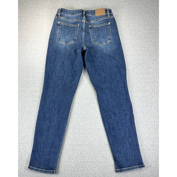 Judy Blue Slim Fit Jeans Women 9/29(28X30) High Rise Distressed medium wash - Picture 4 of 14